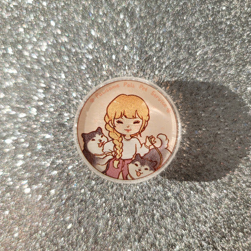 Pawsome Pals Logo Acrylic Pin