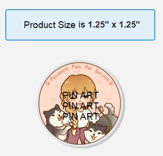 Pawsome Pals Logo Acrylic Pin