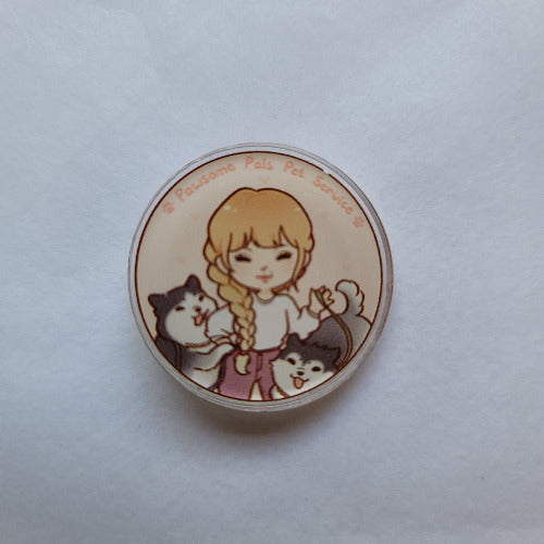 Pawsome Pals Logo Acrylic Pin