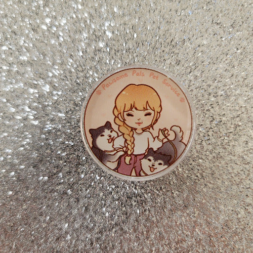 Pawsome Pals Logo Acrylic Pin