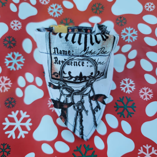 Alchemy Spooky Gothic Small Dog Bandana (Over the Collar) // Halloween Cat Bandana // Gift for Pets