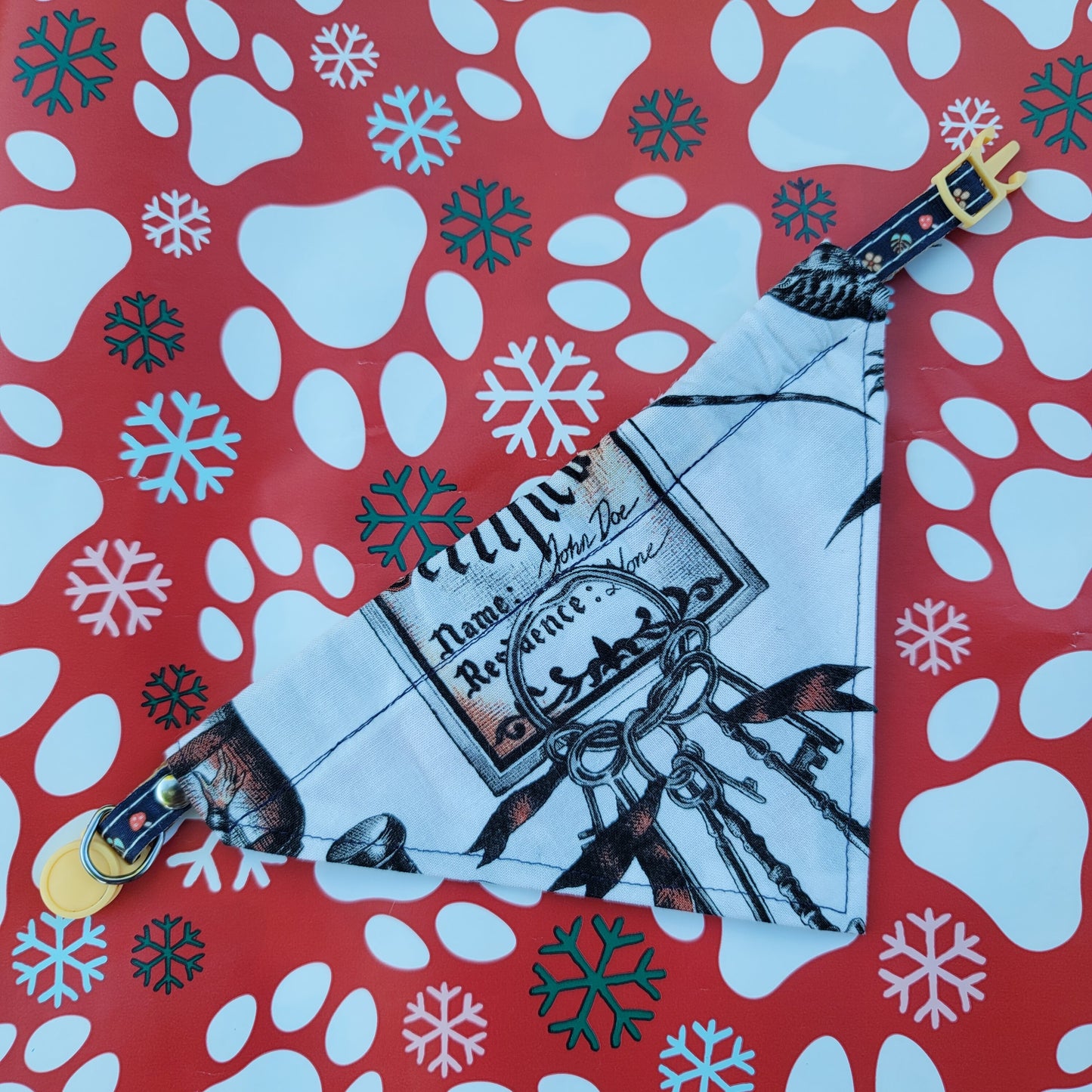 Alchemy Spooky Gothic Small Dog Bandana (Over the Collar) // Halloween Cat Bandana // Gift for Pets