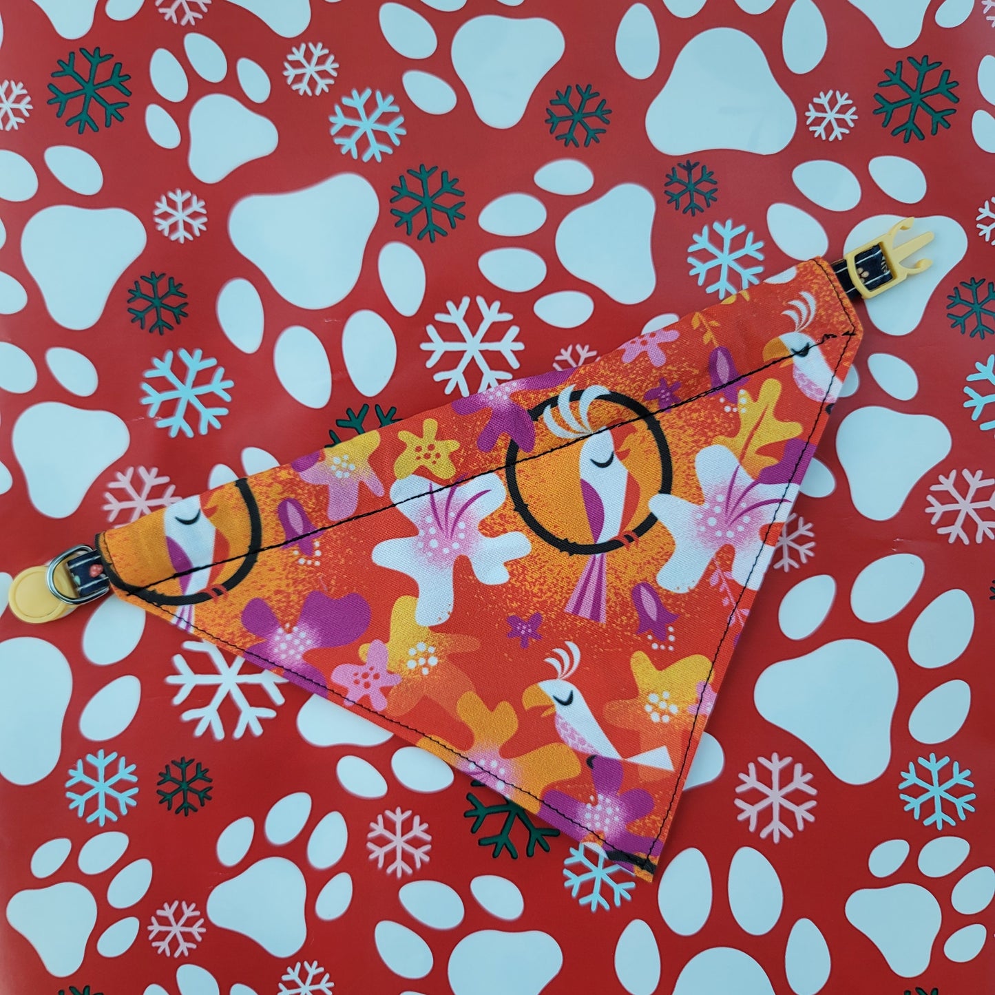 Toucan Tropical (Over the Collar) // Tropical Cat Bandana // Gift for Pets