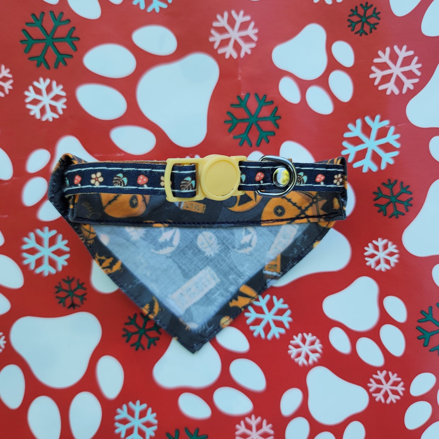 Trick r Treat Extra Small Pet Bandana (Over the Collar) // Halloween Cat Bandana // Gift for Pets