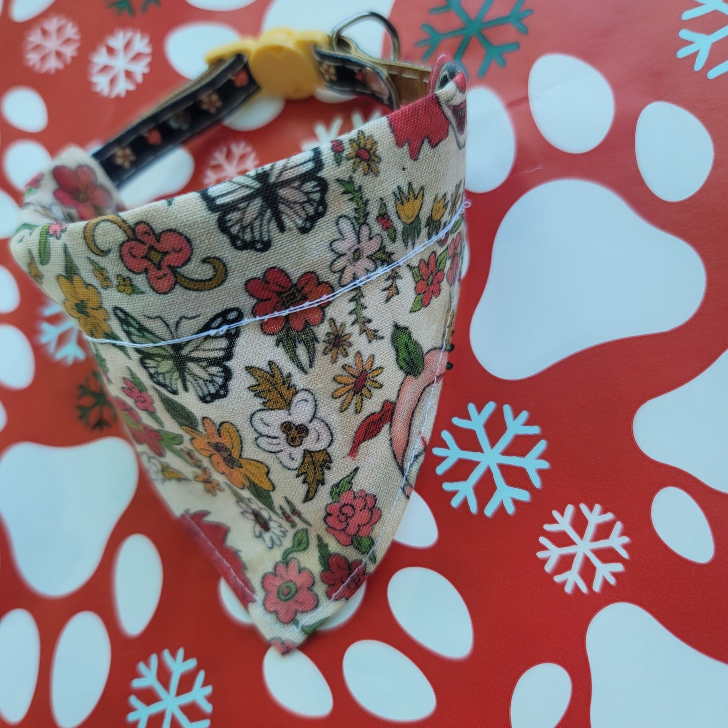 Floral Clown Boutique Extra Small Dog Bandana (Over the Collar) // Halloween Cat Bandana // Gift for Pets