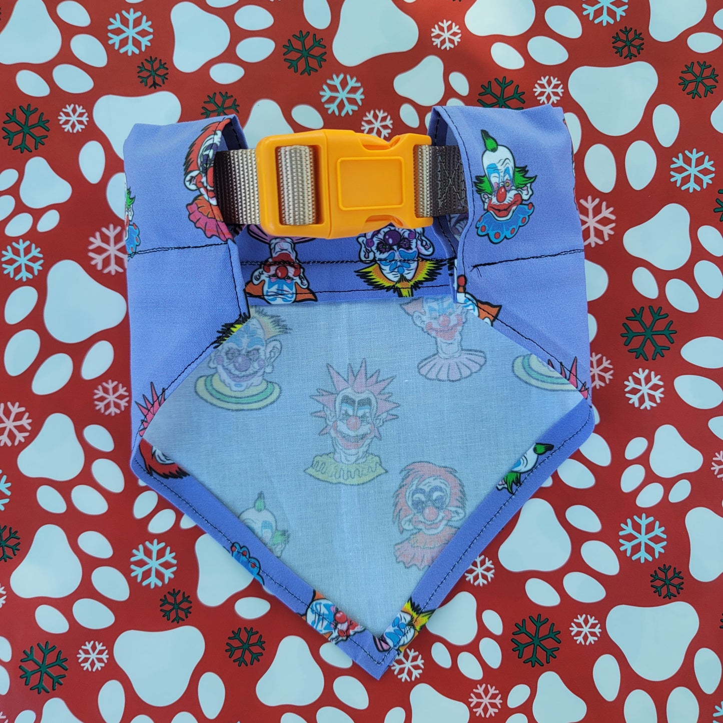 Killer Klowns from Outerspace Purple Extra Large Dog Bandana (Over the Collar) // Halloween Cat Bandana // Gift for Pets