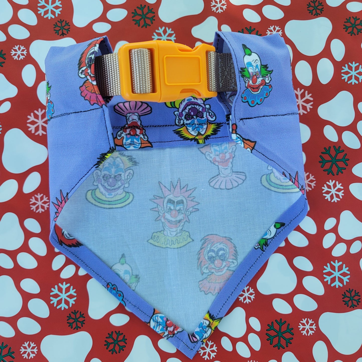 Killer Klowns from Outerspace Purple Extra Large Dog Bandana (Over the Collar) // Halloween Cat Bandana // Gift for Pets