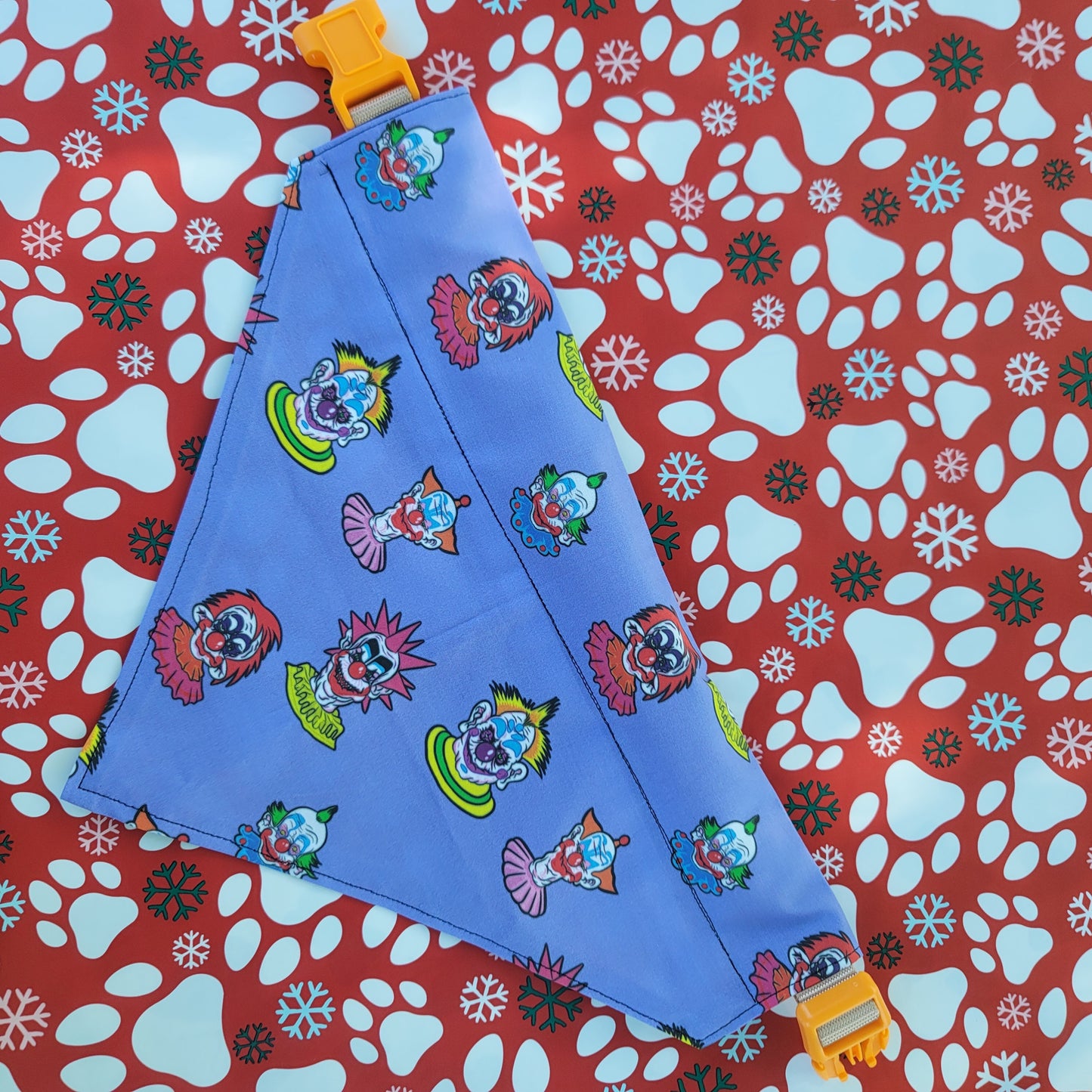 Killer Klowns from Outerspace Purple Extra Large Dog Bandana (Over the Collar) // Halloween Cat Bandana // Gift for Pets