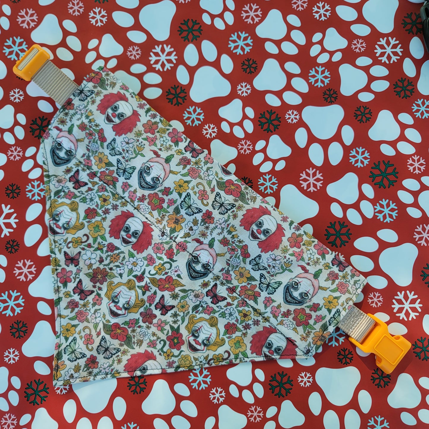 Twisty the Clown Pennywise Joker Extra Large Dog Bandana (Over the Collar) // Halloween Cat Bandana // Gift for Pets