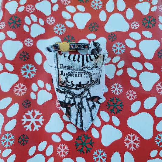 Alchemy Spooky Gothic Small Dog Bandana (Over the Collar) // Halloween Cat Bandana // Gift for Pets