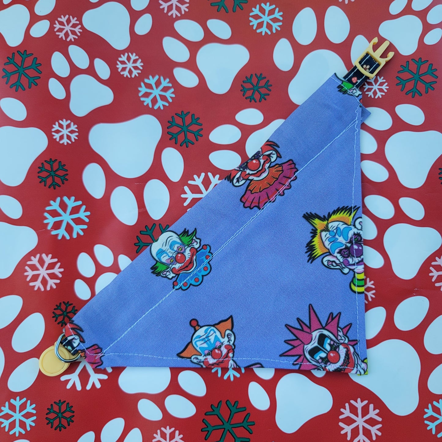 Killer Klowns from Outerspace Purple Small Dog Bandana (Over the Collar) // Halloween Cat Bandana // Gift for Pets