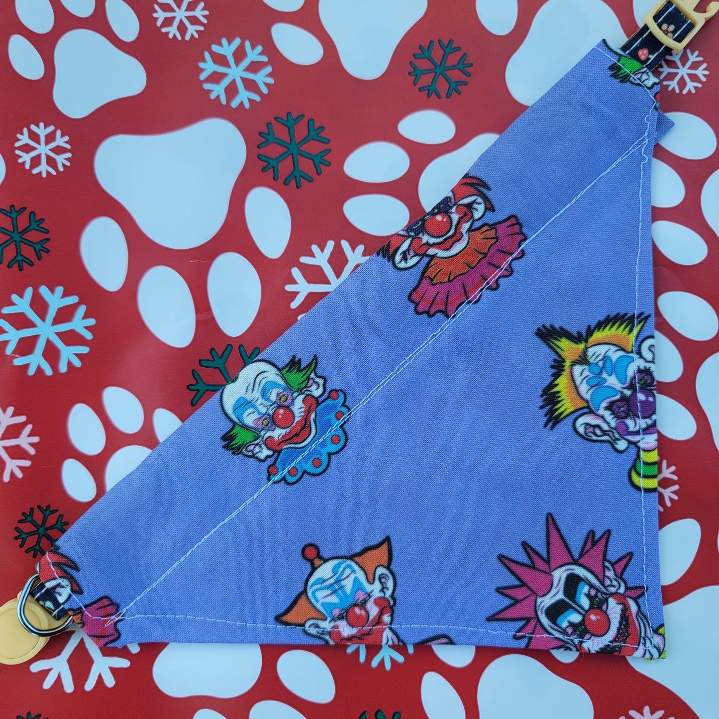 Killer Klowns from Outerspace Purple Small Dog Bandana (Over the Collar) // Halloween Cat Bandana // Gift for Pets