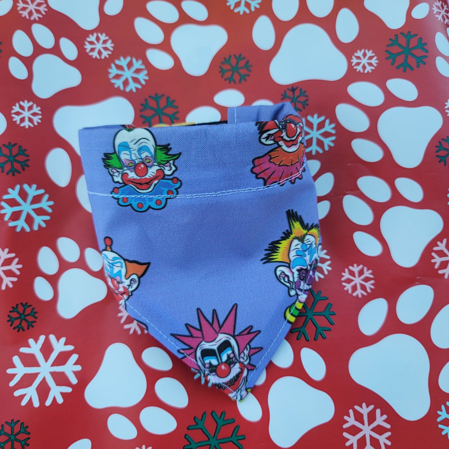 Killer Klowns from Outerspace Purple Small Dog Bandana (Over the Collar) // Halloween Cat Bandana // Gift for Pets