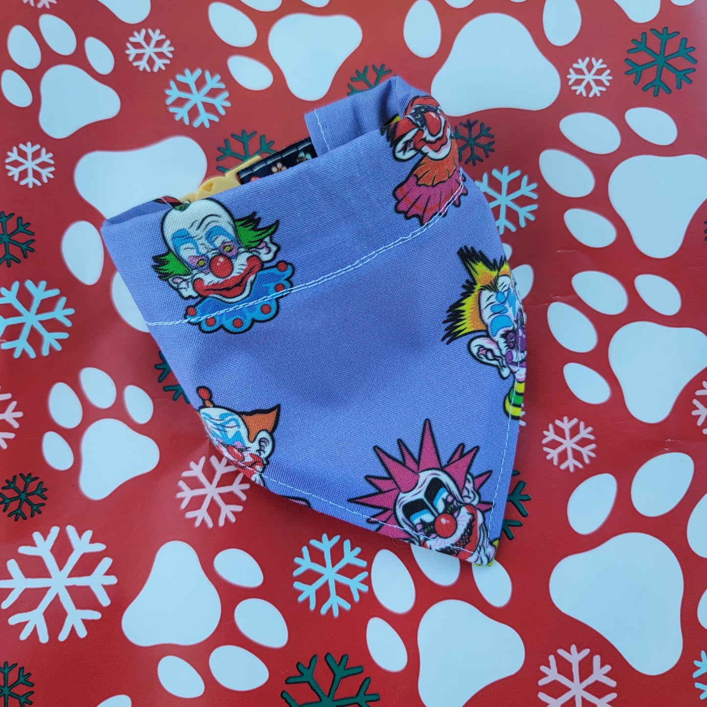 Killer Klowns from Outerspace Purple Small Dog Bandana (Over the Collar) // Halloween Cat Bandana // Gift for Pets