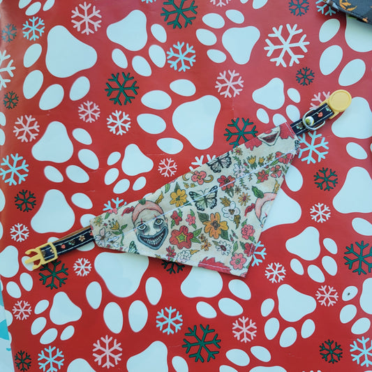 Twisty the Clown Pennywise Joker Extra Small Dog Bandana (Over the Collar) // Halloween Cat Bandana // Gift for Pets