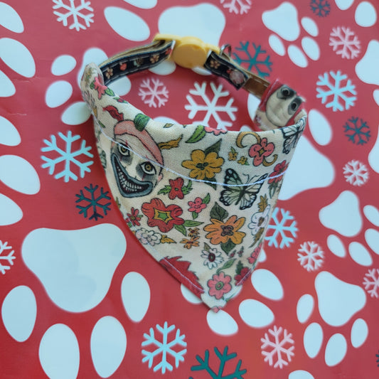 Floral Clown Boutique Extra Small Dog Bandana (Over the Collar) // Halloween Cat Bandana // Gift for Pets
