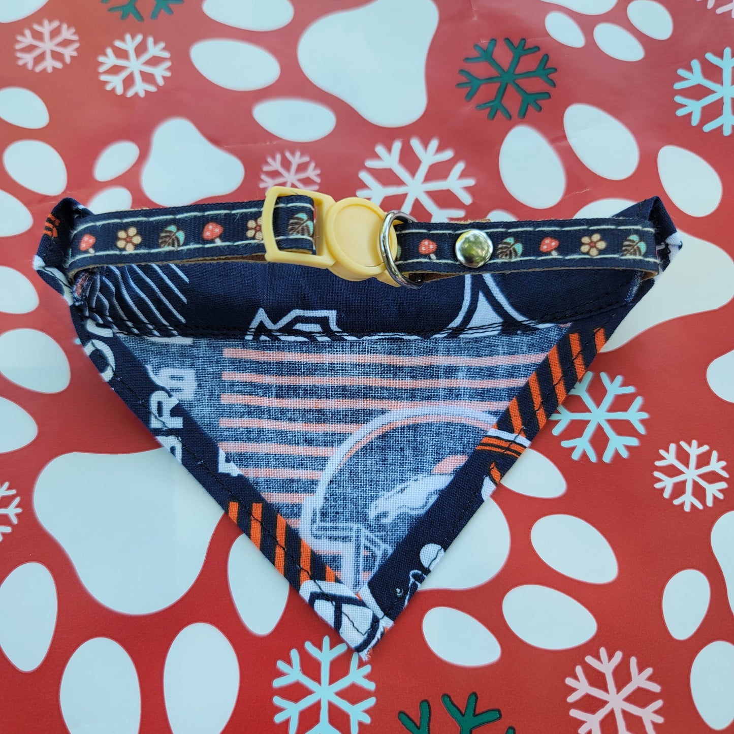 Donation Sport Themed Extra Small Pet Bandana (Over the Collar) // NFL Cat Bandana // Gift for Pets