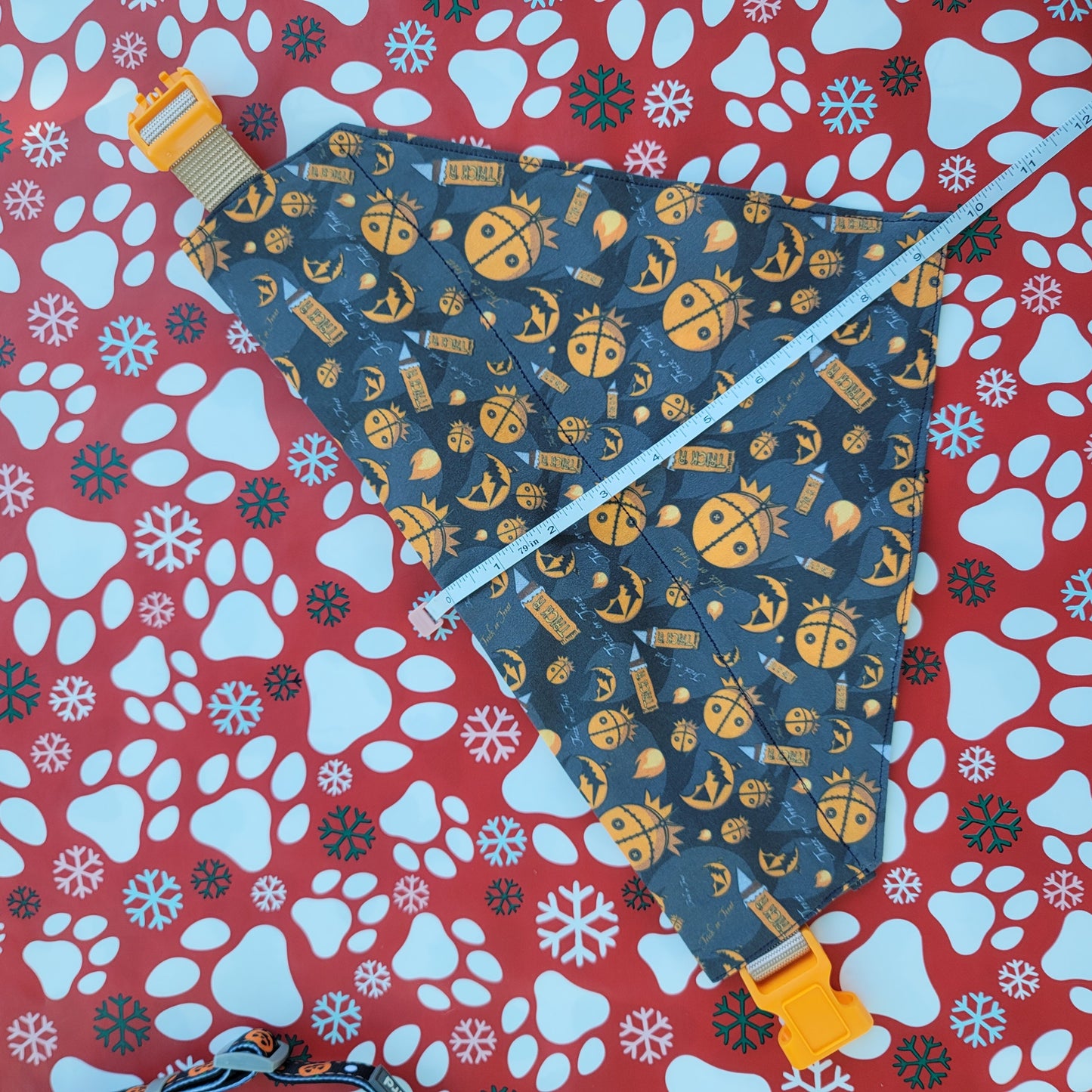 Trick r Treat Large Pet Bandana (Over the Collar) // Halloween Cat Bandana // Gift for Pets