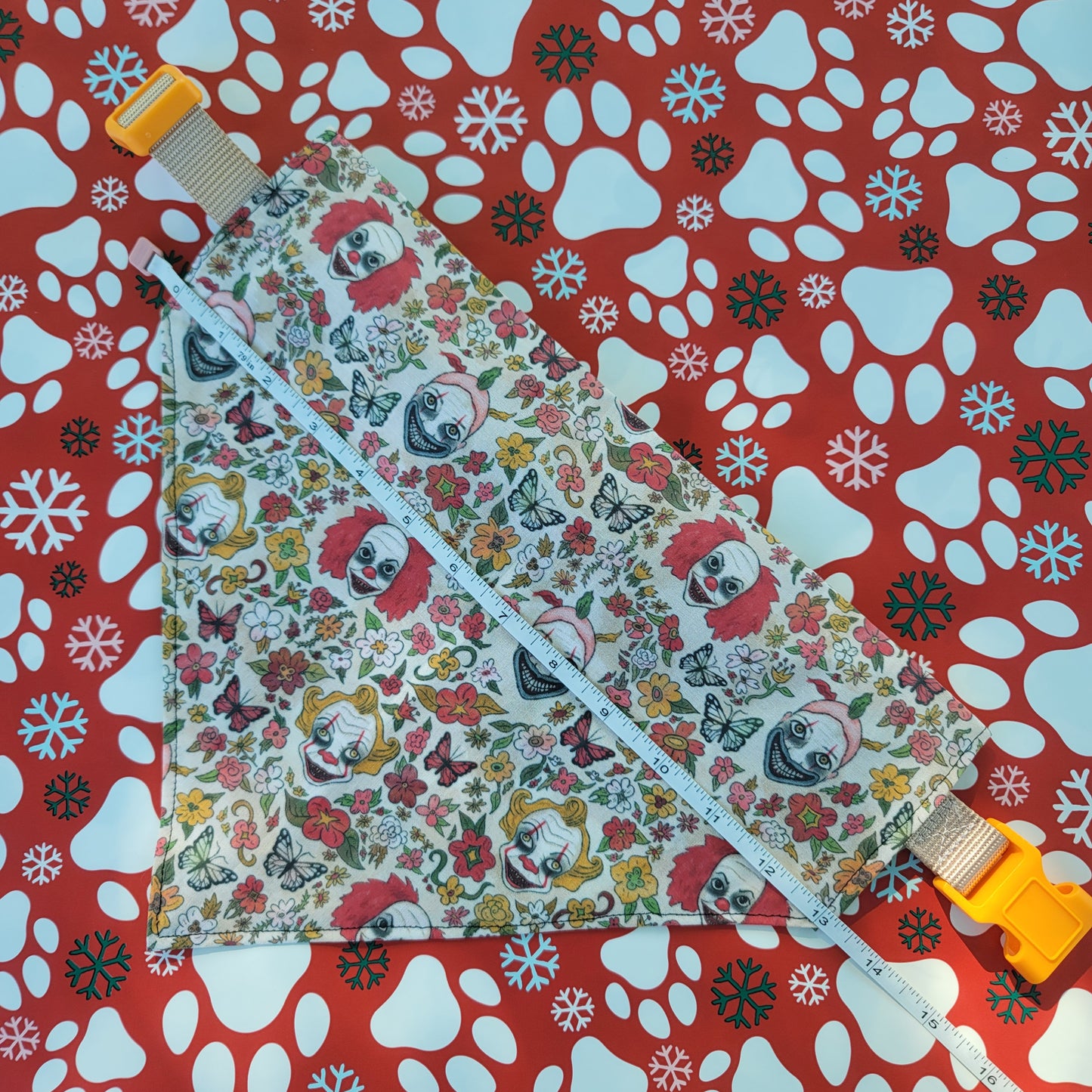 Twisty the Clown Pennywise Joker Extra Large Dog Bandana (Over the Collar) // Halloween Cat Bandana // Gift for Pets