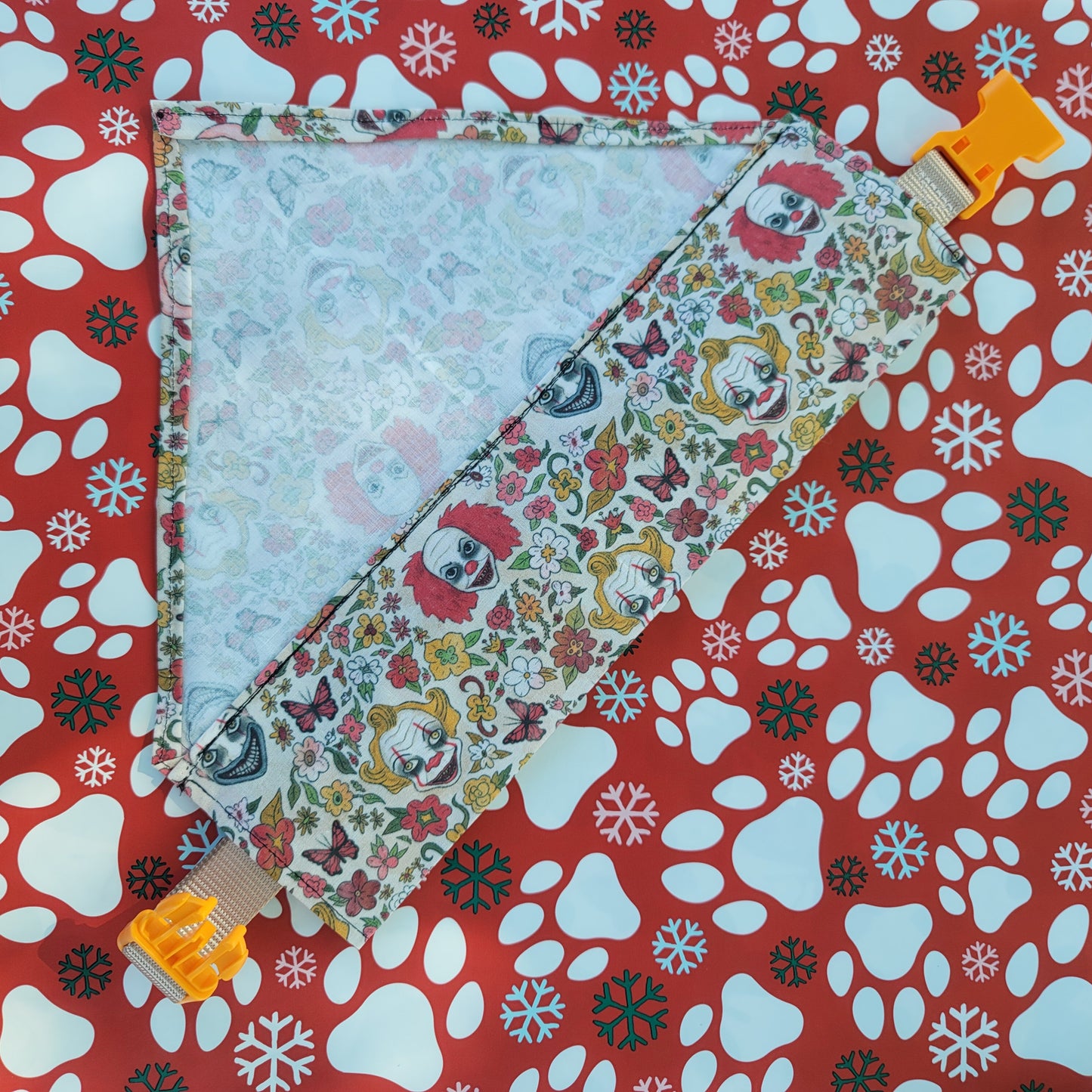 Twisty the Clown Pennywise Joker Extra Large Dog Bandana (Over the Collar) // Halloween Cat Bandana // Gift for Pets