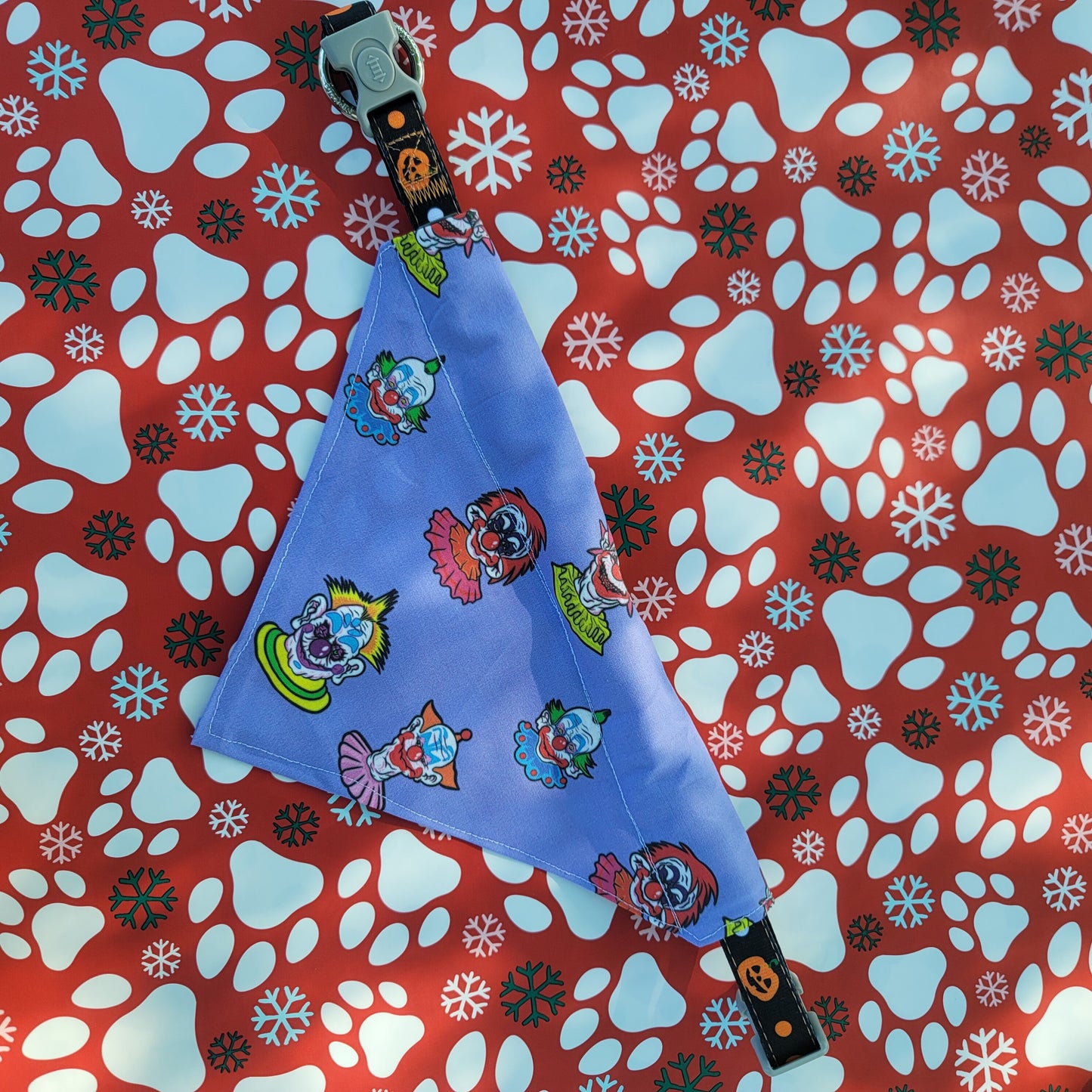Killer Klowns from Outerspace Purple Medium Dog Bandana (Over the Collar) // Halloween Cat Bandana // Gift for Pets