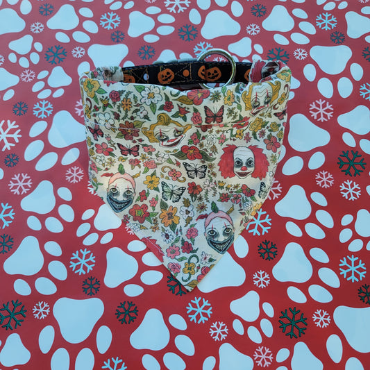 Twisty the Clown Pennywise Joker Medium Dog Bandana (Over the Collar) // Halloween Cat Bandana // Gift for Pets